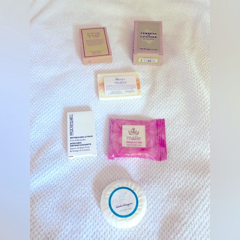 Bundle of 6 Travel Size Soap Bars - New